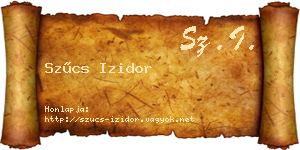 Szűcs Izidor névjegykártya